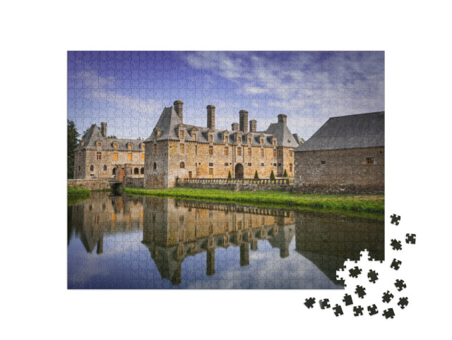 Puzzle 1000 pezzi „Chateau le Rocher-portail in Bretagna, Francia“