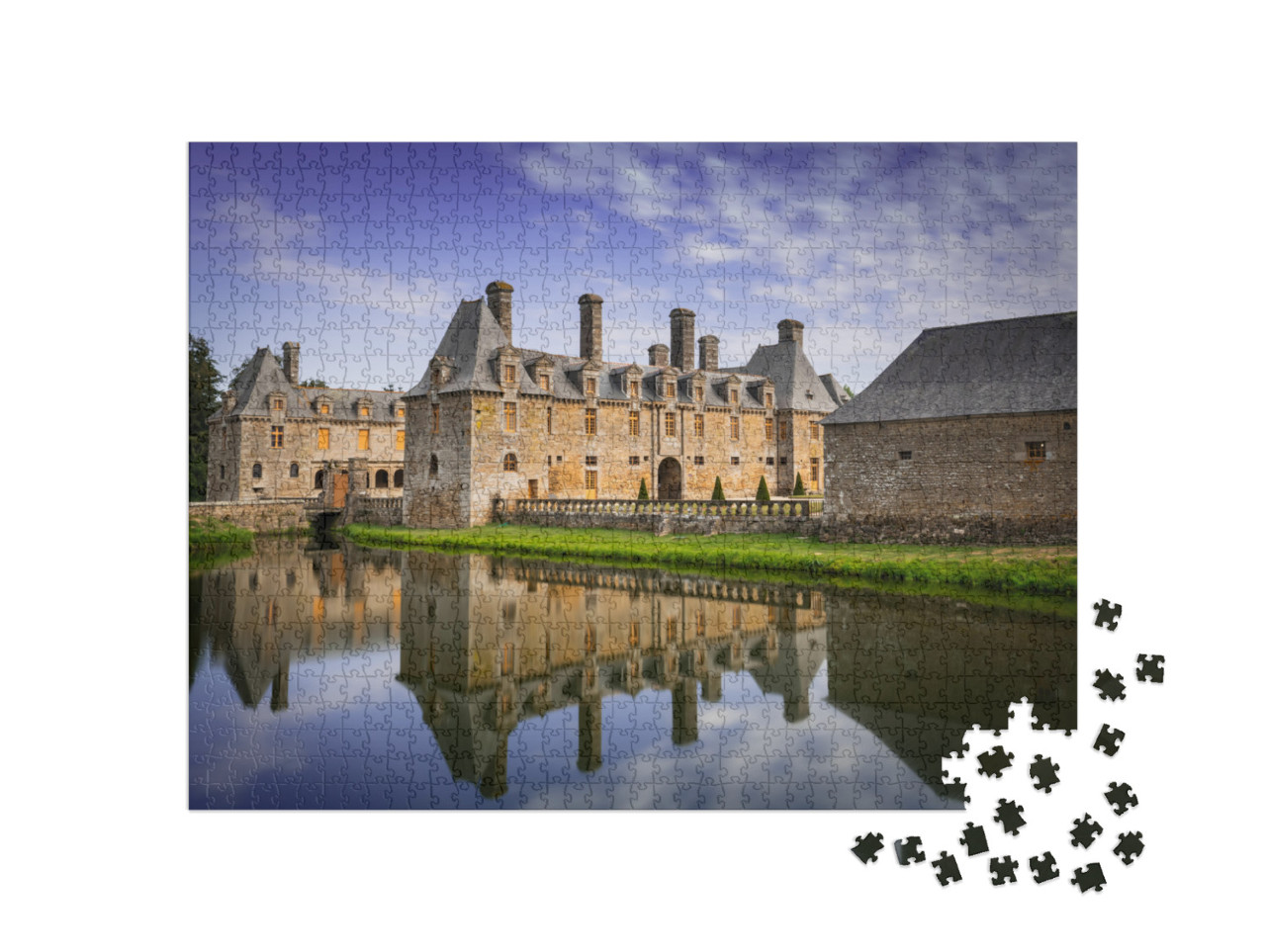 Puzzle 1000 pezzi „Chateau le Rocher-portail in Bretagna, Francia“