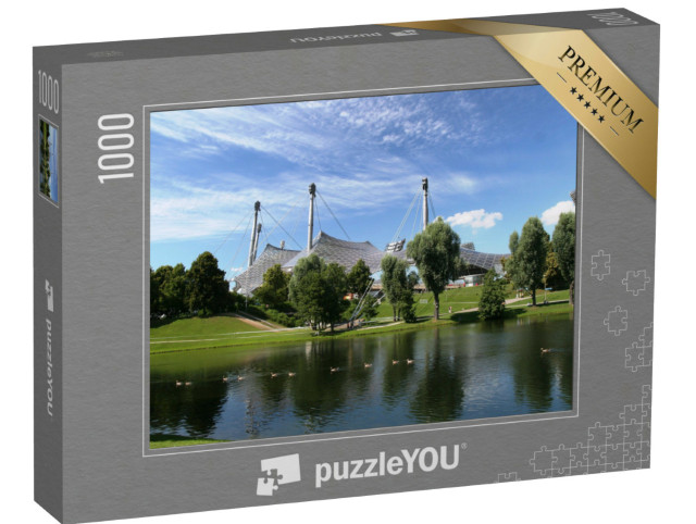 Puzzle 1000 pezzi „Vista del tetto dello Stadio Olimpico di Monaco di Baviera“