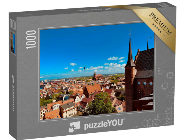 Puzzle 1000 pezzi „Vista su Wismar dalla cima della chiesa di San Giorgio“