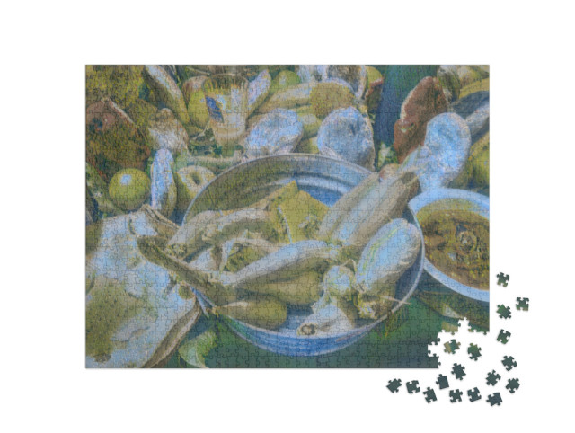Puzzle 1000 pezzi „nello stile artistico di Claude Monet - Altare nel tradizionale Giorno dei Morti“