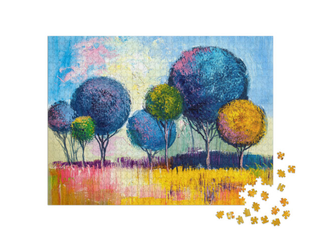 Puzzle 1000 pezzi „Pittura a olio: Paesaggio“