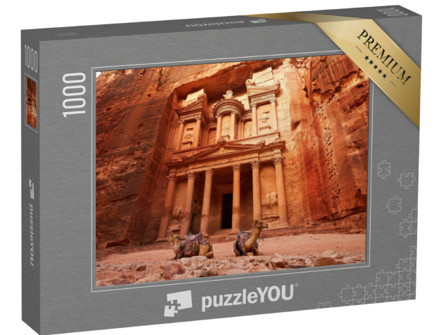 Puzzle 1000 pezzi „Al Khazneh: Tesoro dell'antica città di Petra, Giordania“