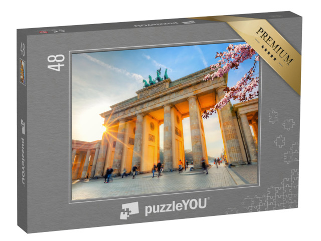 Puzzle 48 pezzi „Porta di Brandeburgo in primavera, Berlino“