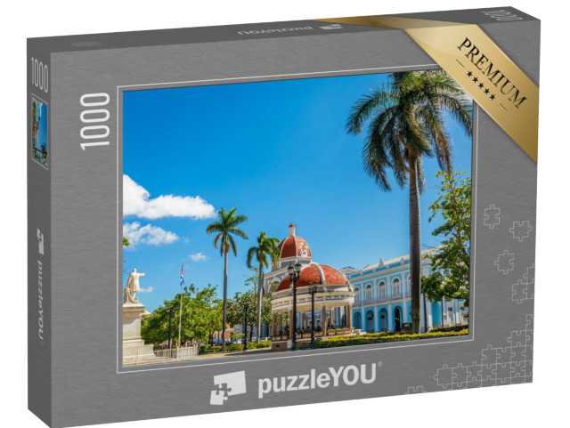 Puzzle 1000 pezzi „Parco centrale Jose Marti di Cienfuegos con palme, Cienfuegos, Cuba“