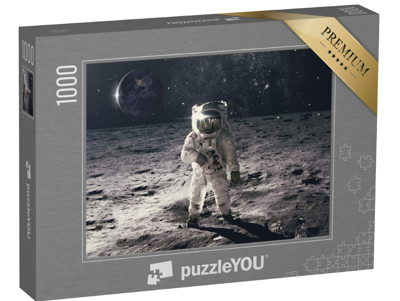 Puzzle 1000 pezzi „Un astronauta con uno sfondo spaziale“