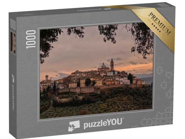 Puzzle 1000 pezzi „Trevi, uno dei borghi più belli d'Italia, nella regione Umbria.“