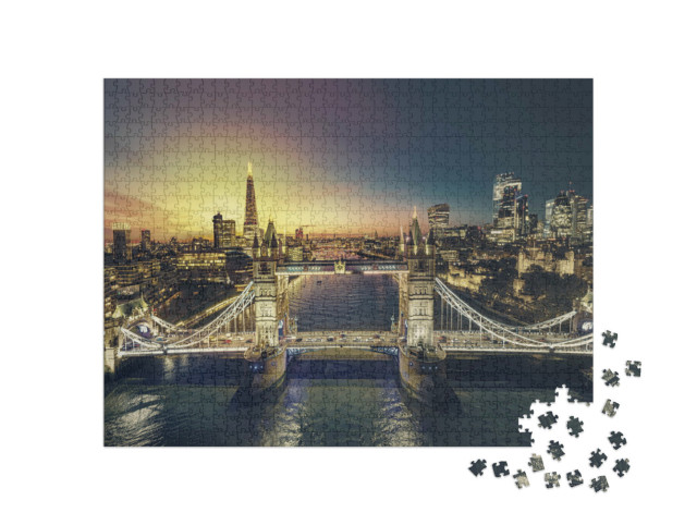 Puzzle 1000 pezzi „Tramonto a Londra“