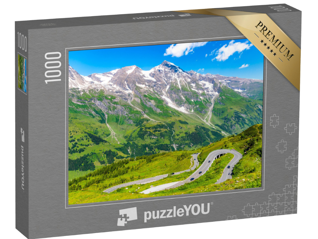 Puzzle 1000 pezzi „La strada alpina del Grossglockner nelle Alpi austriache“