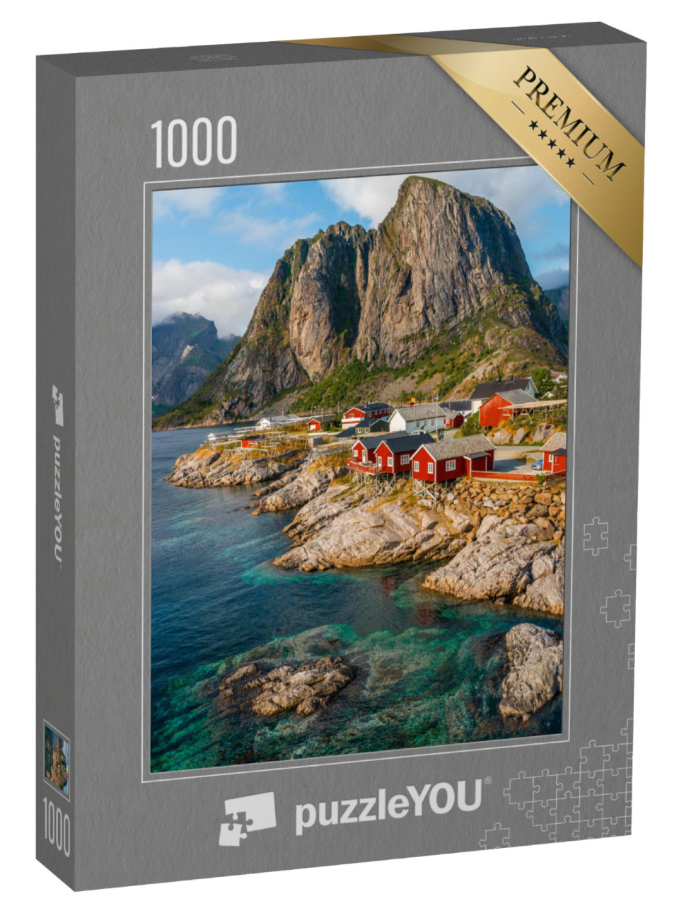 Puzzle 1000 pezzi „Foto di Hamnøy, Isole Lofoten, Norvegia“