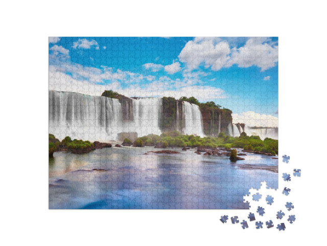 Puzzle 1000 pezzi „Cascate di Iguazu in Argentina, vista dalla Gola del Diavolo“