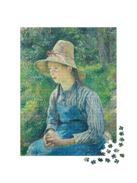 Puzzle 1000 pezzi „Camille Pissarro - Contadina con cappello di paglia“