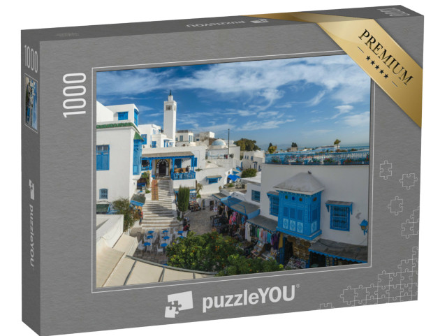 Puzzle 1000 pezzi „Bella vista di Sidi Bou Said, Tunisi, Tunisia“