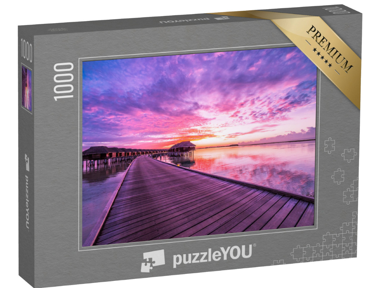 Puzzle 1000 pezzi „Tramonto mozzafiato alle Maldive“