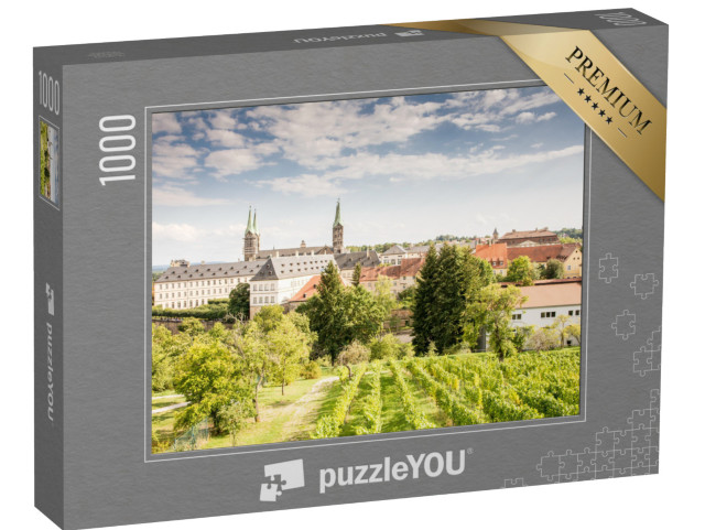 Puzzle 1000 pezzi „Vigneto vicino alla cattedrale di Bamberg, Germania“