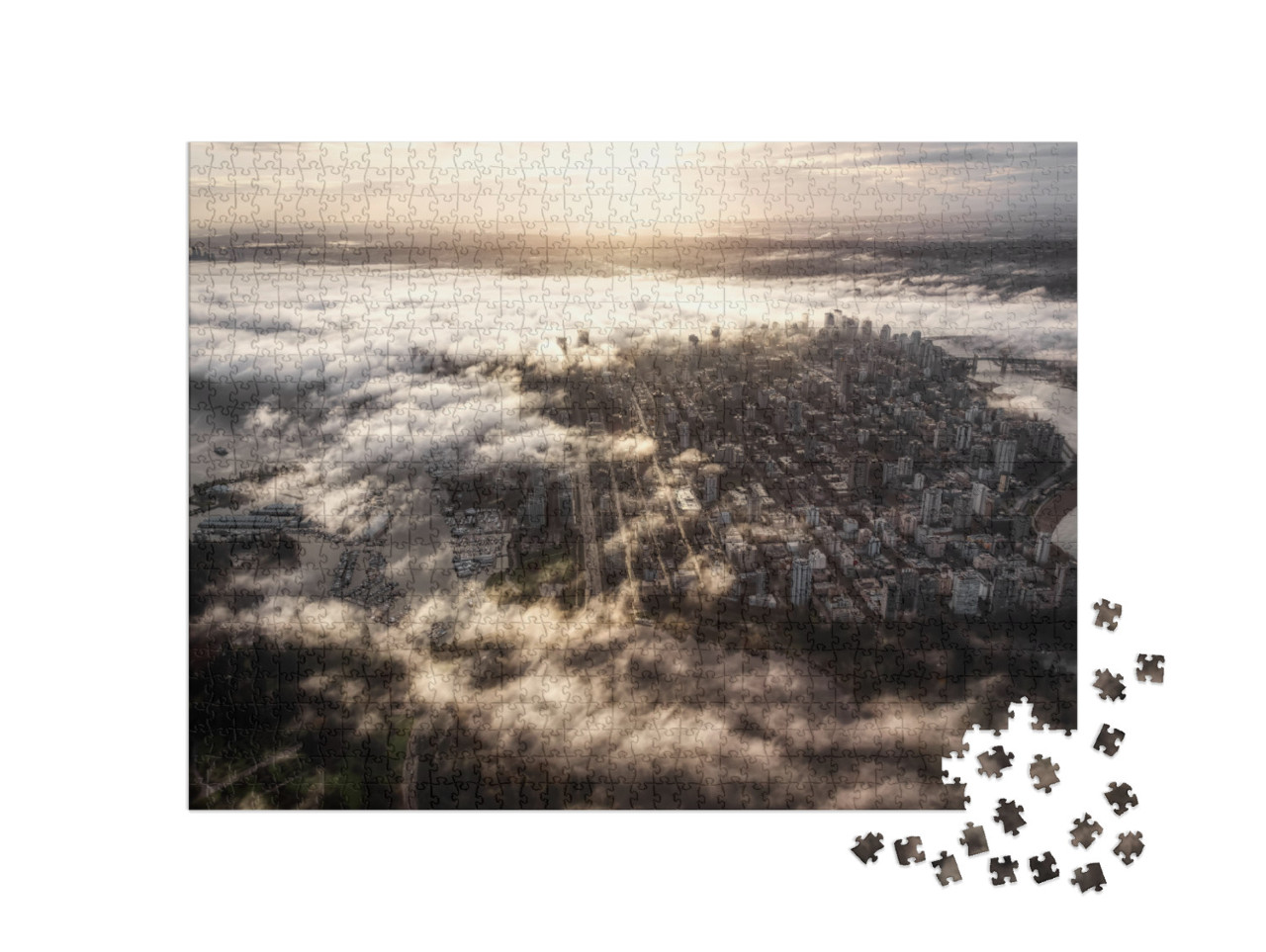 Puzzle 1000 pezzi „Veduta aerea di Vancouver, Canada“