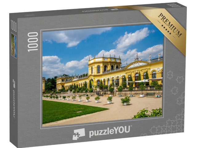 Puzzle 1000 pezzi „Aranciera storica nel parco Karlsaue a Kassel, Germania“