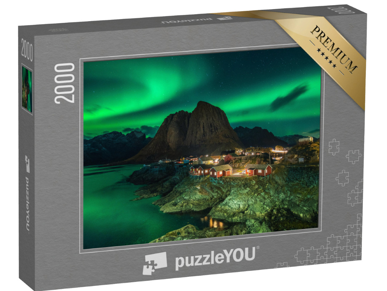 Puzzle 2000 pezzi „Splendida aurora boreale in Norvegia“