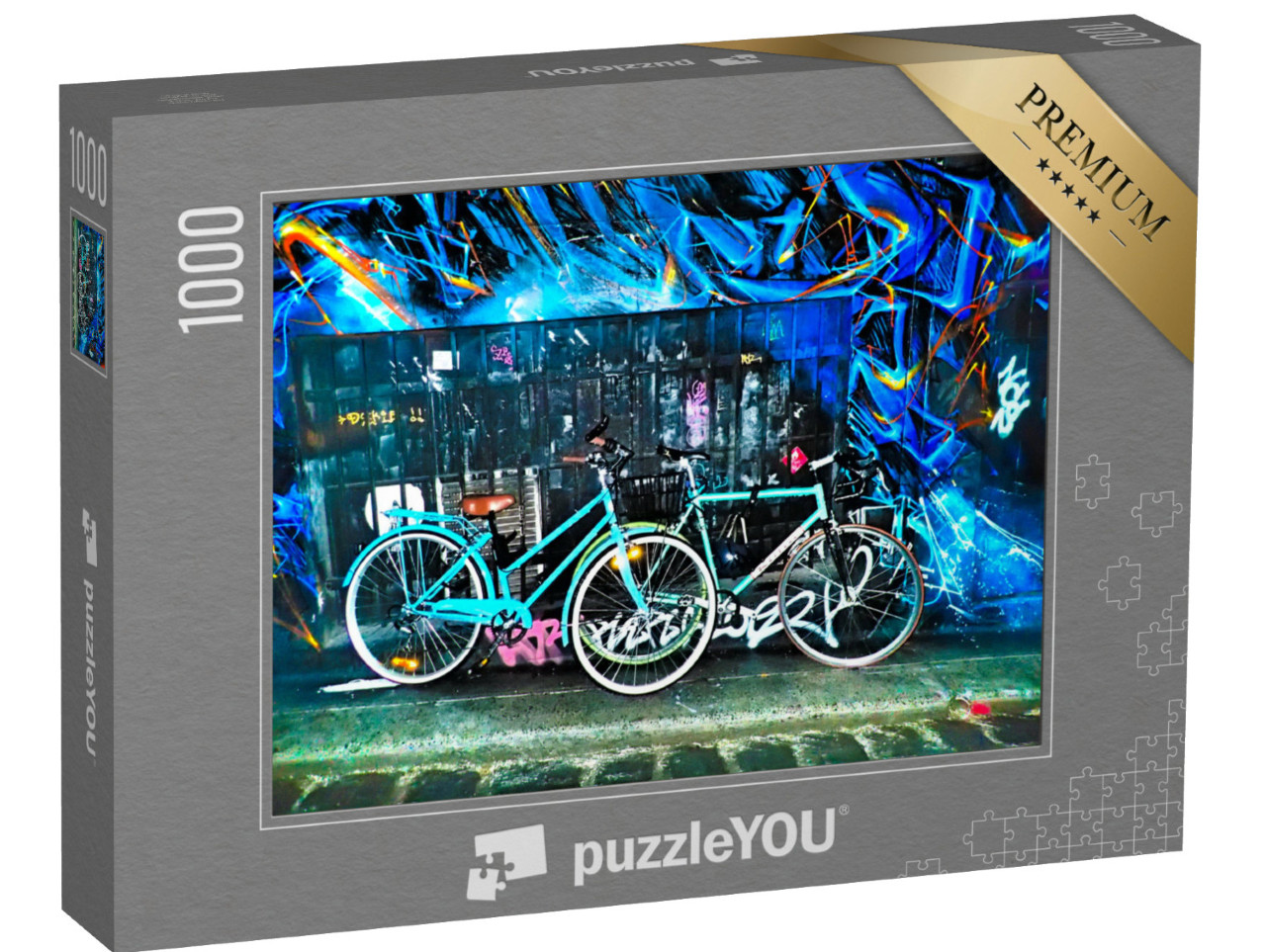 Puzzle 1000 pezzi „Biciclette e graffiti“