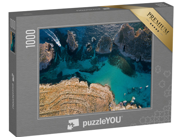 Puzzle 1000 pezzi „Vista aerea della Laguna Blu a Malta“