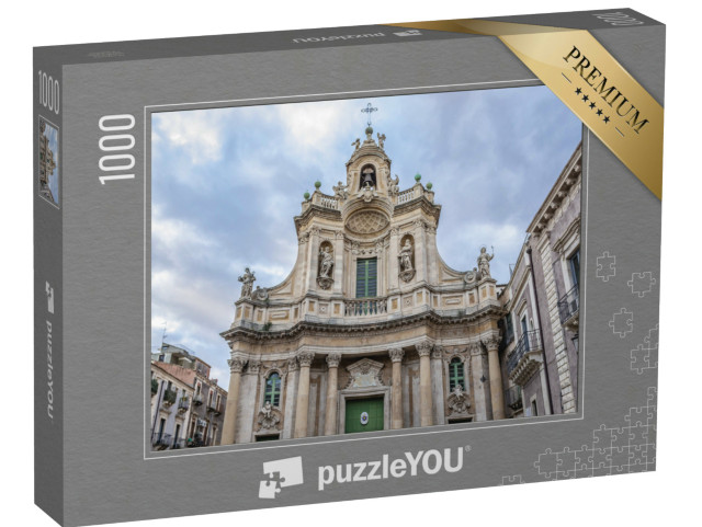 Puzzle 1000 pezzi „Catania: Basilica della Collegiata, nota anche come Santa Maria dell'Elemosina, Sicilia“