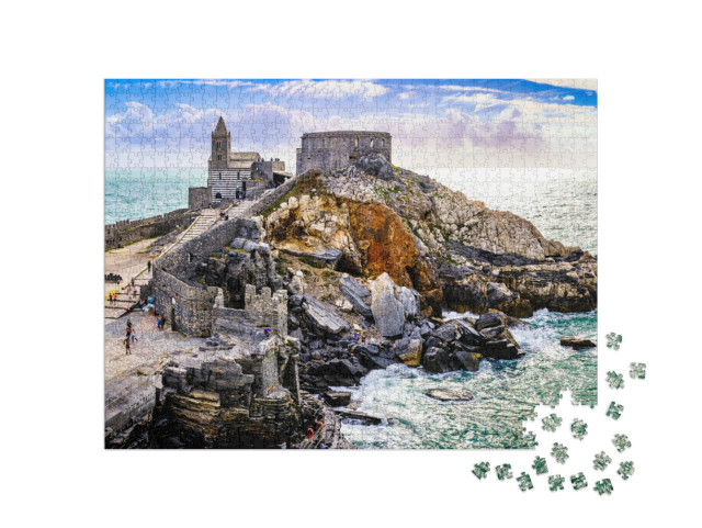 Puzzle 1000 pezzi „famoso centro storico di Porto Venere in Italia - foto“