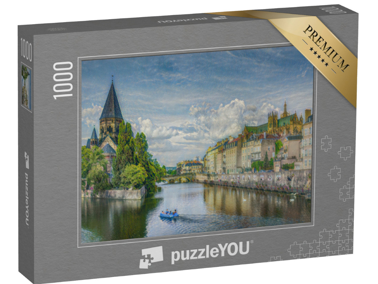 Puzzle 1000 pezzi „nello stile di Claude Monet - Metz, Lorena - Puzzle-Collection Artisti & Dipinti“