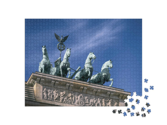 Puzzle 1000 pezzi „Quadriga sulla Porta di Brandeburgo a Berlino, Germania“