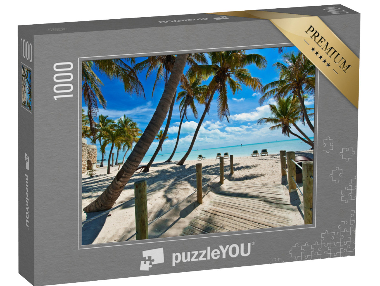 Puzzle 1000 pezzi „Ponte pedonale verso la spiaggia, Key West“