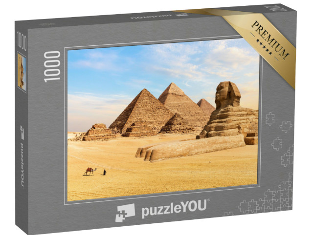 Puzzle 1000 pezzi „Piramidi di Giza e Grande Sfinge, Egitto“