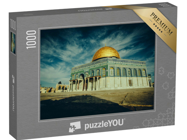 Puzzle 1000 pezzi „La Cupola della Roccia con la sua cupola dorata, Gerusalemme, Israele“
