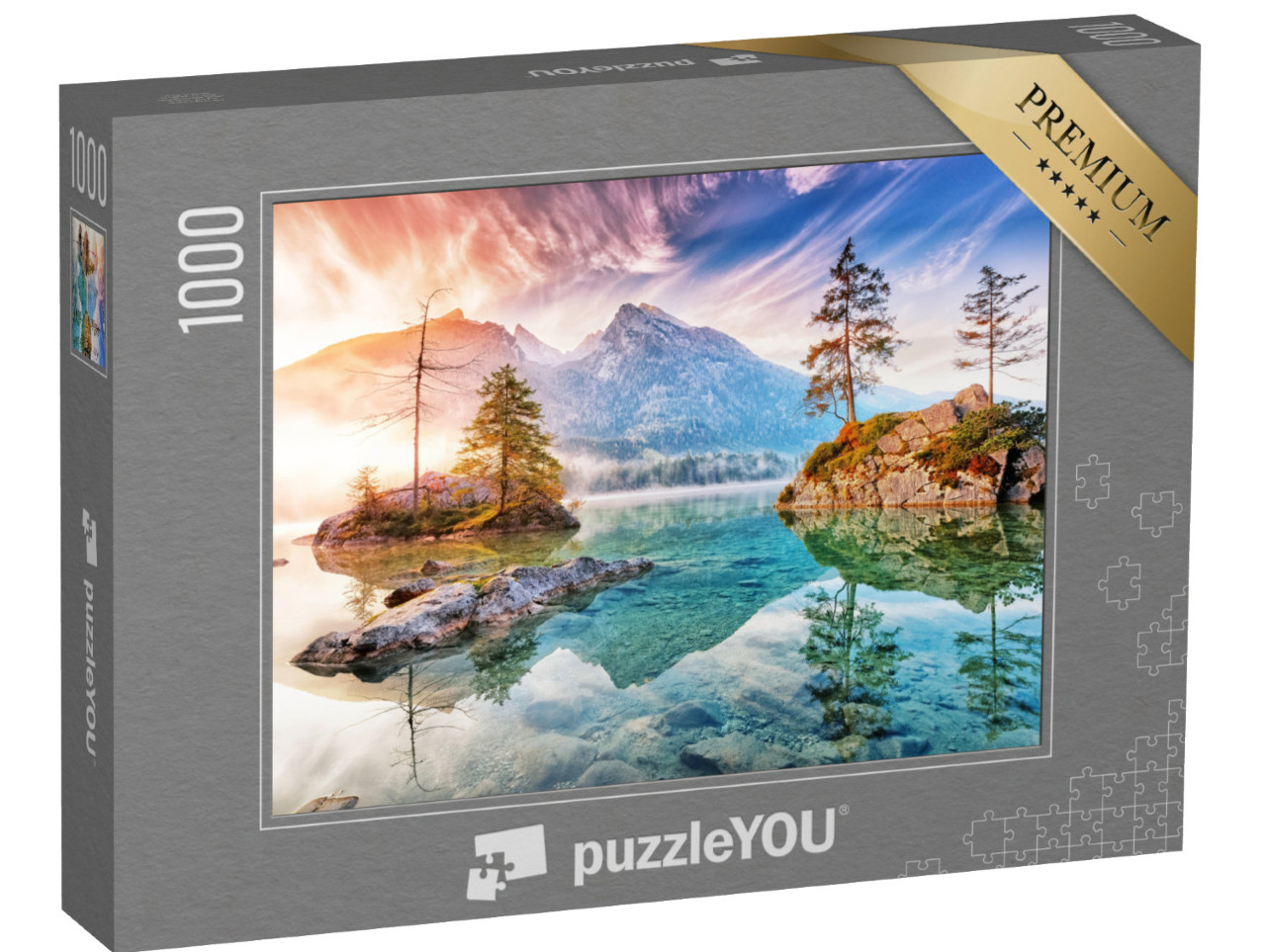 Puzzle 1000 pezzi „Hintersee nel Parco Nazionale di Ramsau, Germania“