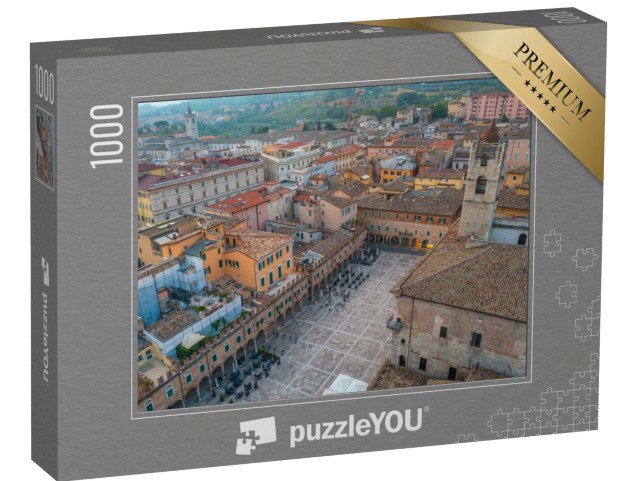 Puzzle 1000 pezzi „Piazza del Popolo ad Ascoli Piceno.“
