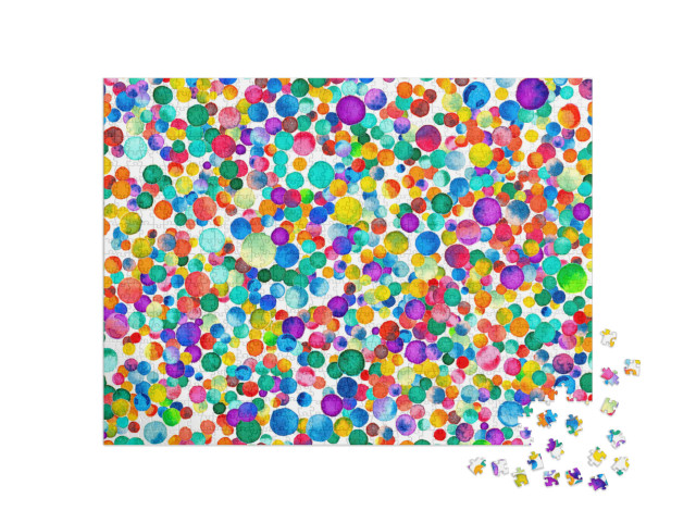 Puzzle 1000 pezzi „Pittura ad acquerello: Coriandoli colorati“