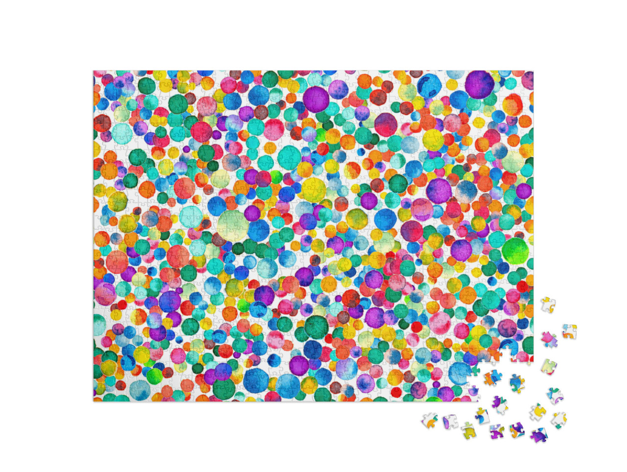 Puzzle 1000 pezzi „Pittura ad acquerello: Coriandoli colorati“