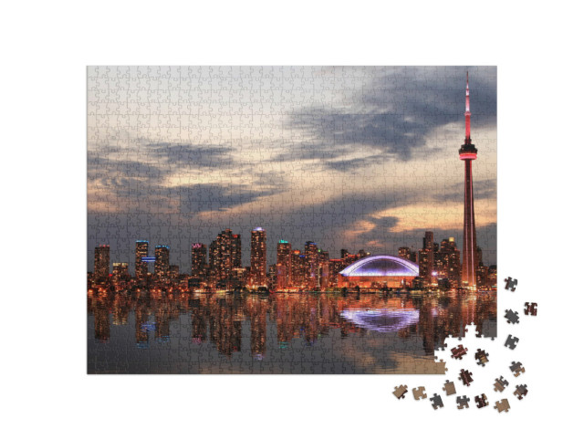 Puzzle 1000 pezzi „Tramonto a Toronto, Ontario, Canada“