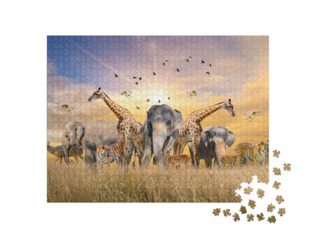 Puzzle 1000 pezzi „Animali selvatici del deserto“