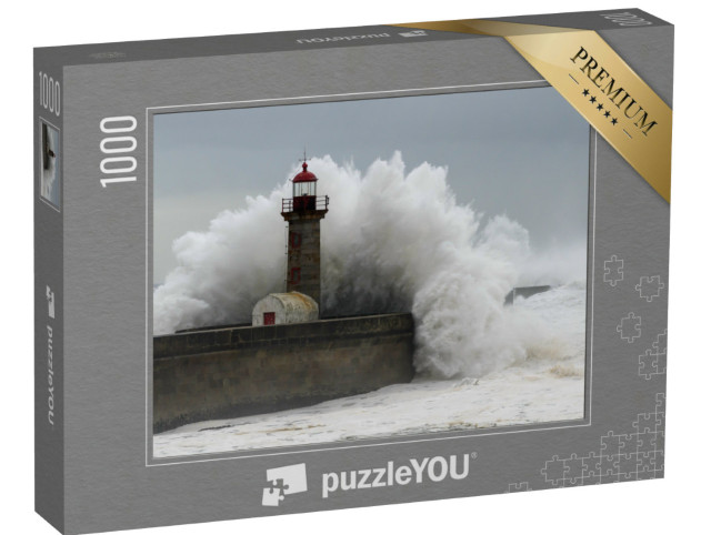 Puzzle 1000 pezzi „Le onde si infrangono su un faro“