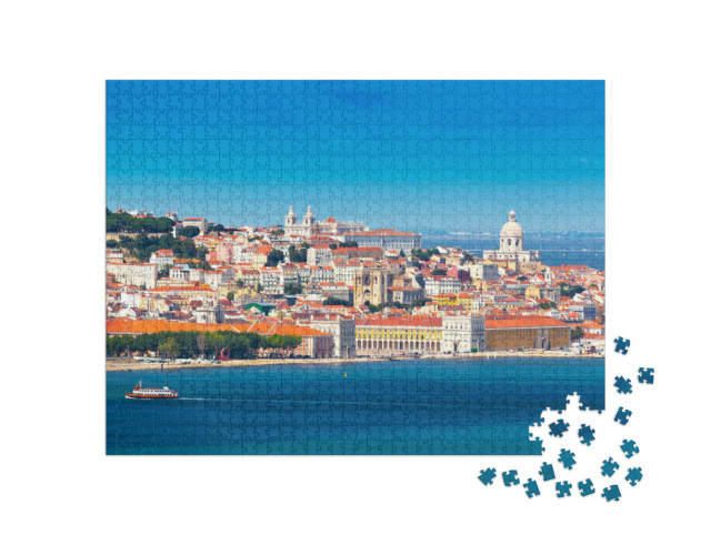 Puzzle 1000 pezzi „Skyline di Lisbona, Portogallo“
