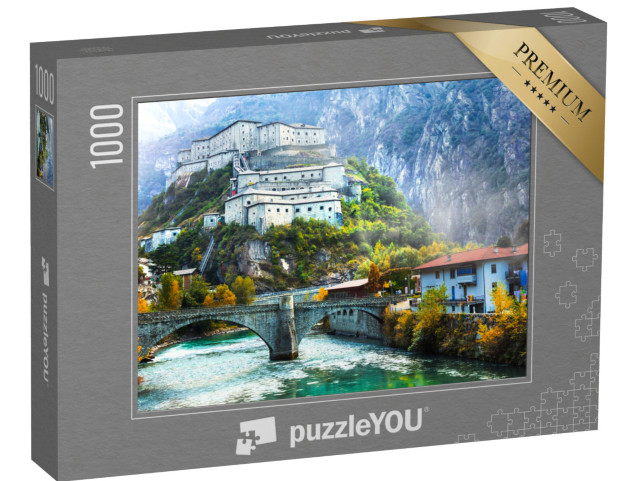 Puzzle 1000 pezzi „Fortezza di Bard o Castello di Bard - bellissimo castello medievale in Valle d'Aosta“