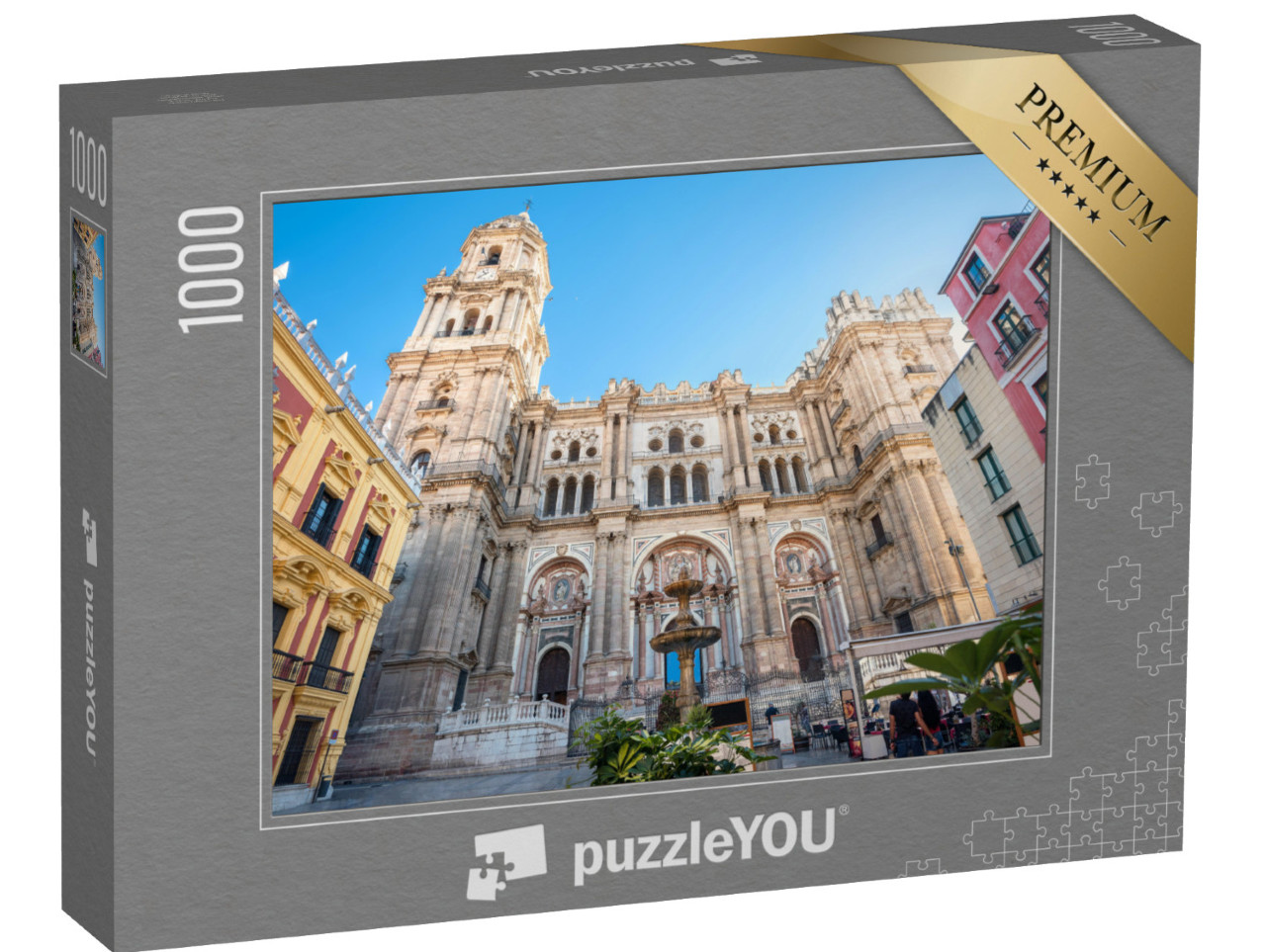 Puzzle 1000 pezzi „Imponente cattedrale di Malaga, Andalusia, Spagna“