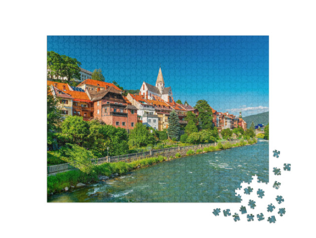 Puzzle 1000 pezzi „La bellissima città austriaca di Murau, nella Stiria occidentale“