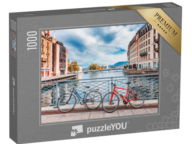 Puzzle 1000 pezzi „Vista classica della famosa città di Ginevra in Svizzera“