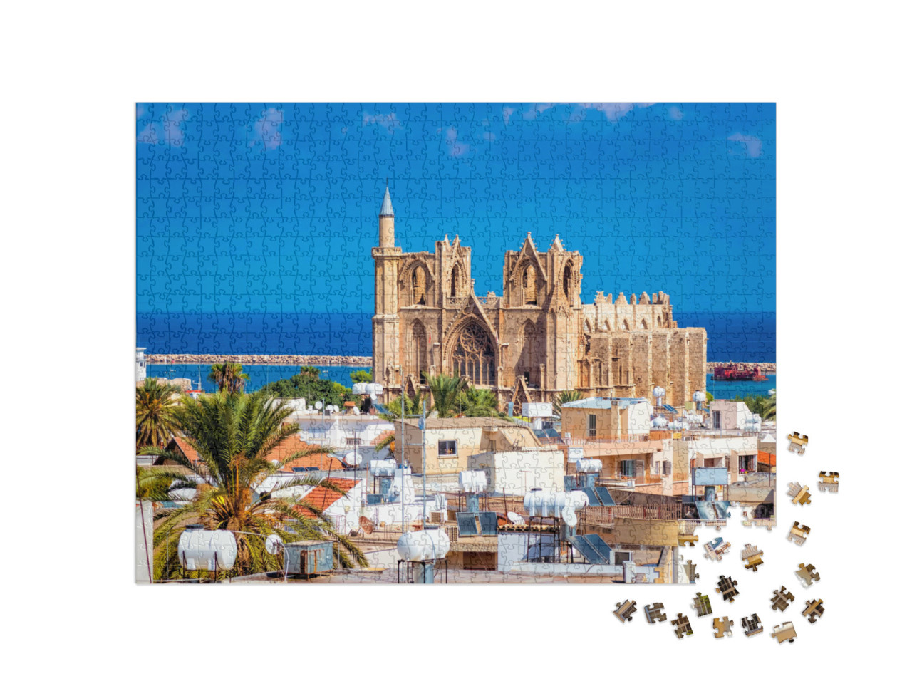 Puzzle 1000 pezzi „Moschea Lala Mustafa Pasha, Famagosta, Cipro“