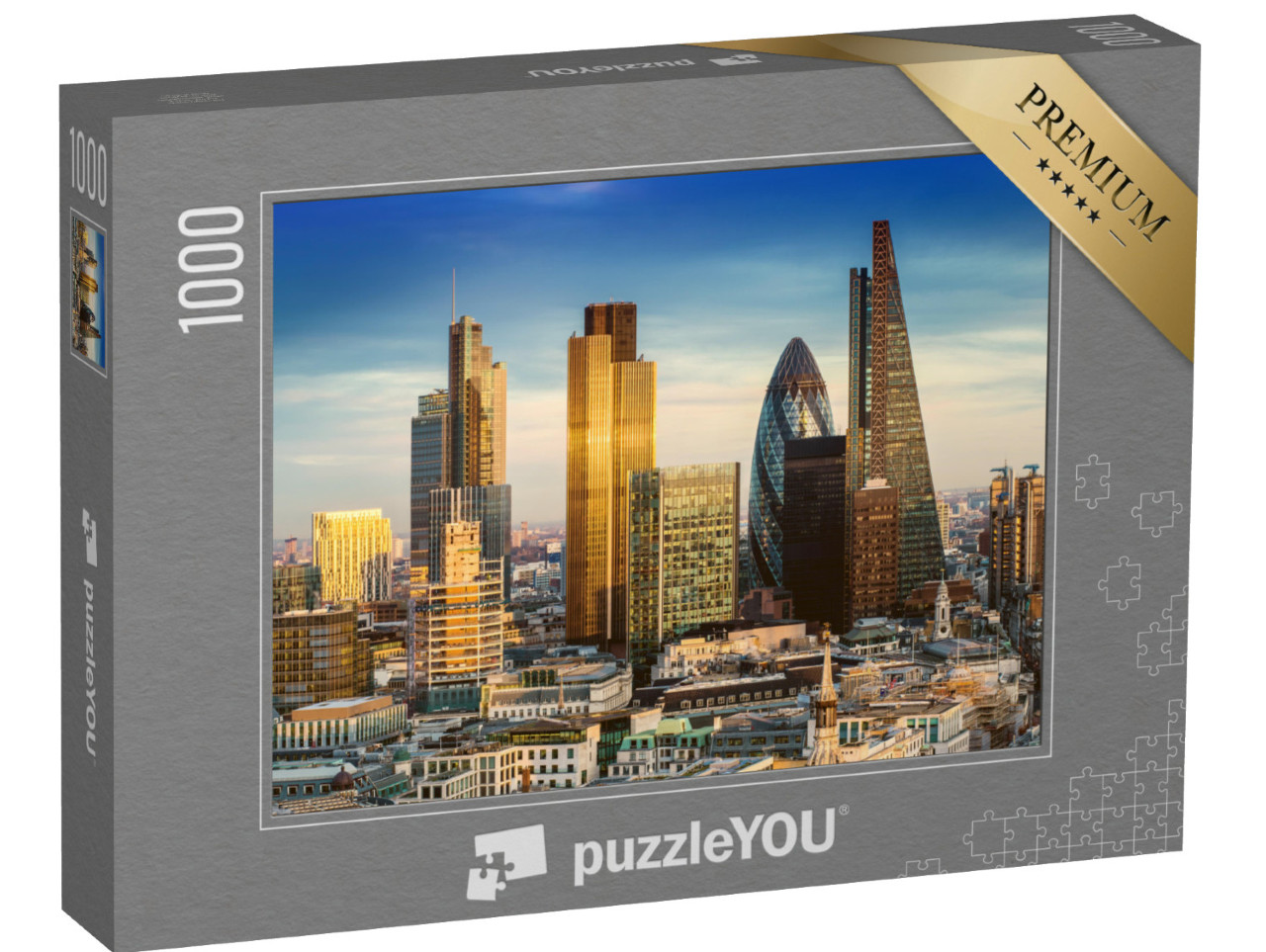 Puzzle 1000 pezzi „Quartiere degli affari con i famosi grattacieli, Londra, Inghilterra“