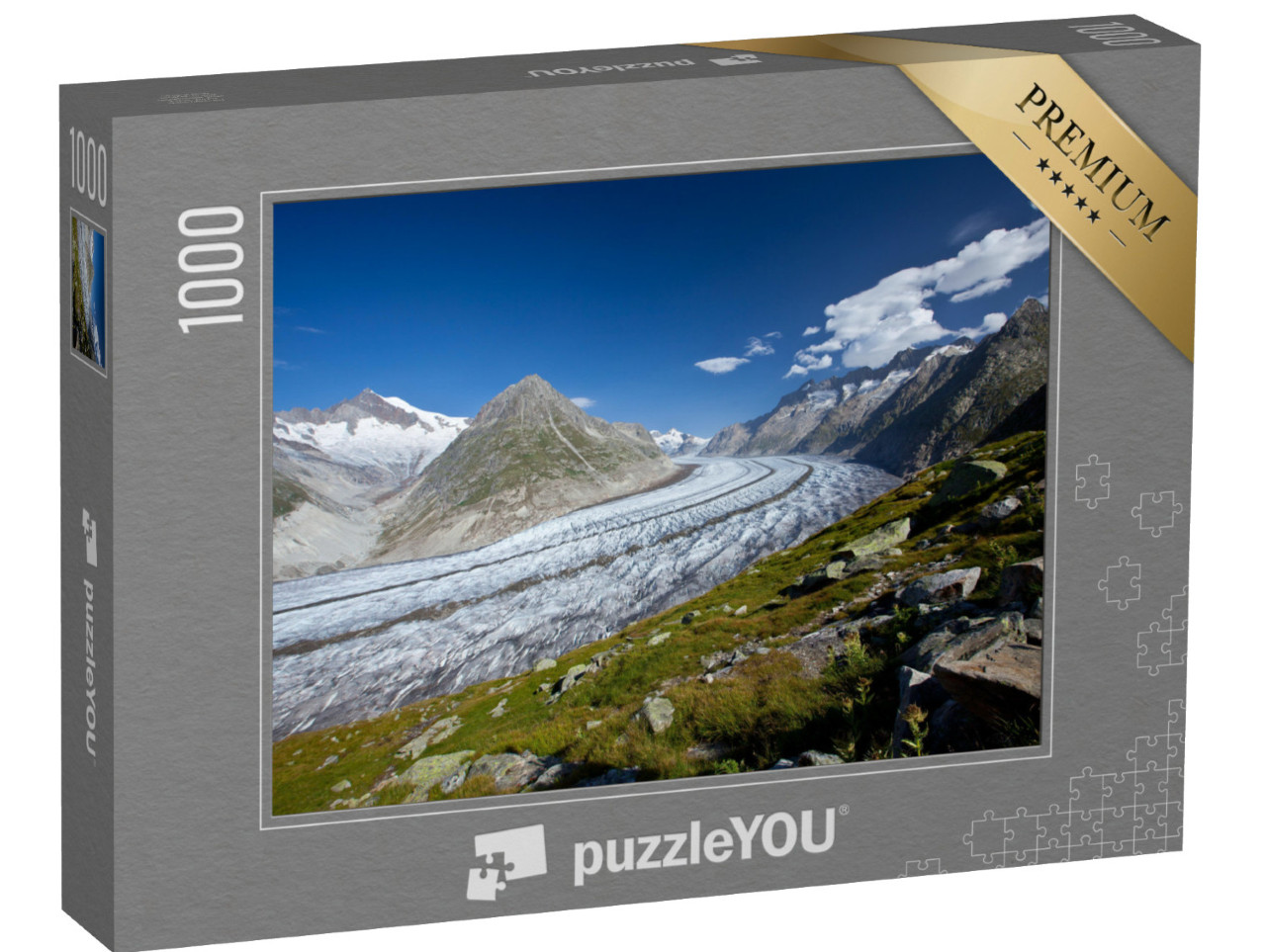 Puzzle 1000 pezzi „Il ghiacciaio svizzero dell'Aletsch“