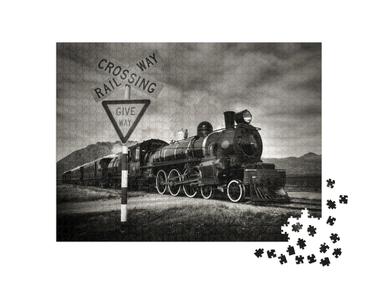 Puzzle 1000 pezzi „Vecchia locomotiva a vapore, Kingston, Nuova Zelanda“