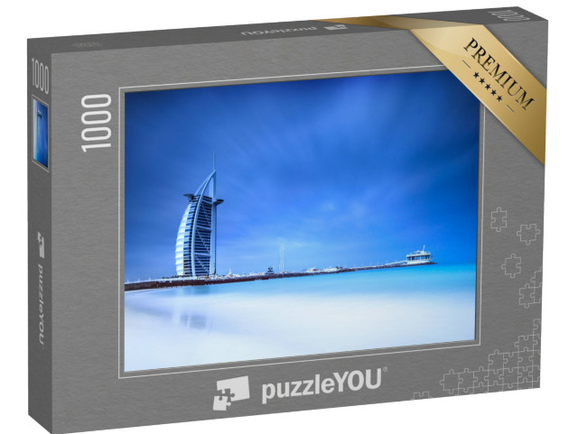 Puzzle 1000 pezzi „Hotel Burj Al Arab sulla spiaggia di Jumeirah, Dubai“