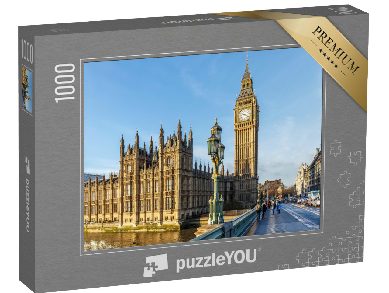 Puzzle 1000 pezzi „Il Big Ben in inverno con una mattina di sole, Londra“