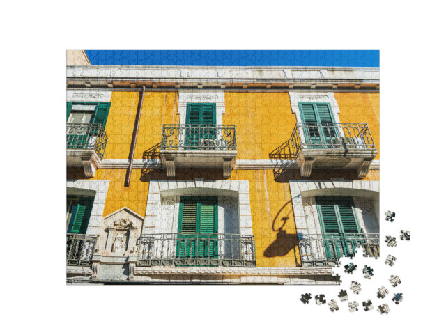 Puzzle 1000 pezzi „Veduta stradale del centro di Messina, Italia“
